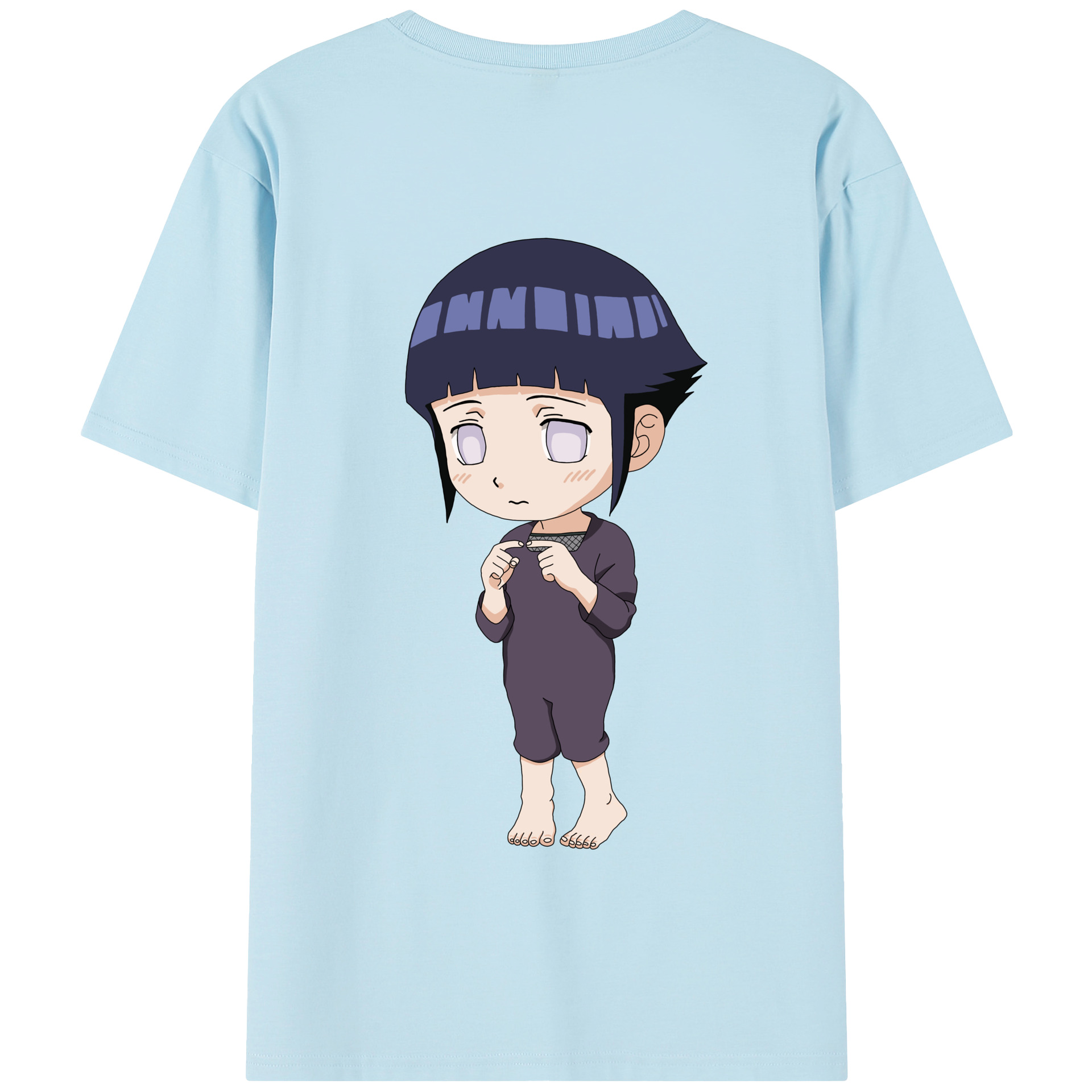 （画像用） NARUTO -ナルト- 日向ヒナタ Hyūga Hinata 綿100％半袖Tシャツ（背面プリント）